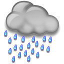 Possibilidade de chuva ao longo do dia.